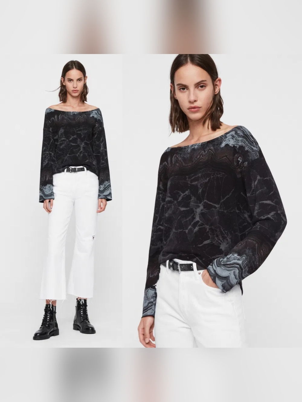 ALL SAINTS Marble Senia Sweatshirt